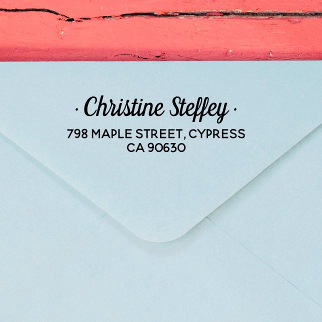 Minimalistisch-Modernes Skript mit vollständigem N Permastempel (Rubber Stamp Mock-up)