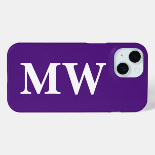 Minimalistisch Monogram Lila Initial Stylish Moder Case-Mate iPhone Hülle