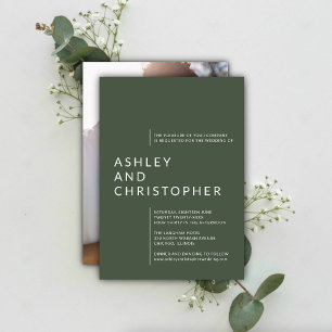 Minimalistisch Moss Green Abgeschieden Names Foto Einladung