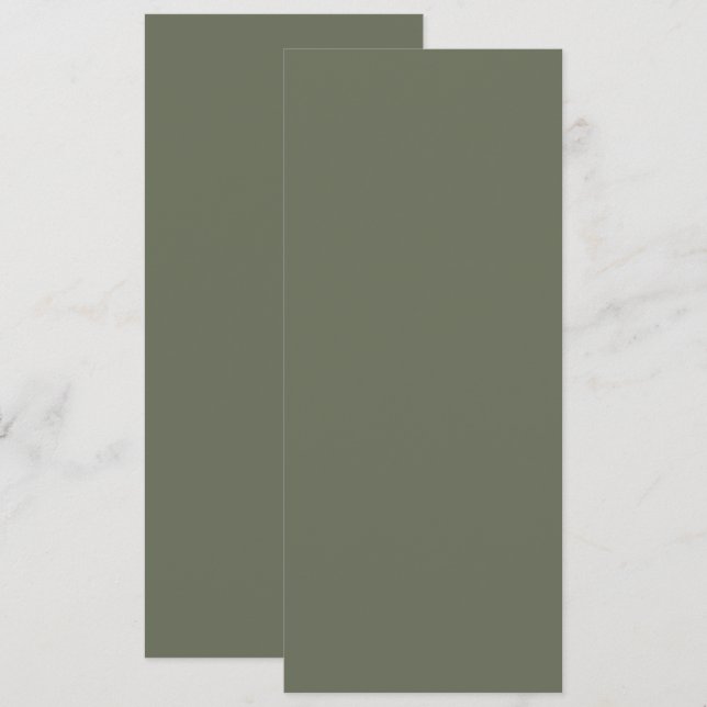 Minimalistisch Moss Green Save the Date - individu (Vorne/Hinten)