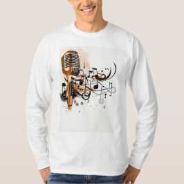 Minimalistisch Music Vibes - Black&White Pencil Sk T-Shirt