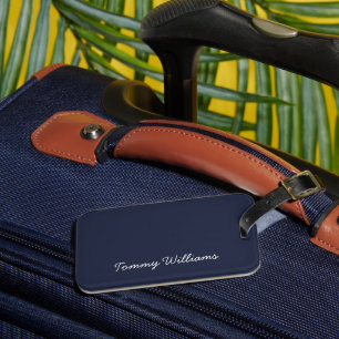 Minimalistisch Navy Blue Beruflich Simple Gepäckanhänger