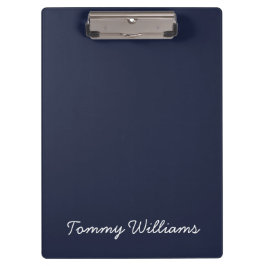 Minimalistisch Navy Blue Beruflich Simple Klemmbrett