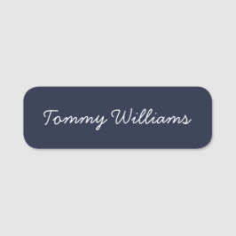 Minimalistisch Navy Blue Beruflich Simple Namensschild