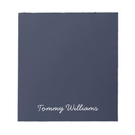 Minimalistisch Navy Blue Beruflich Simple Notizblock