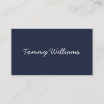 Minimalistisch Navy Blue Beruflich Simple
