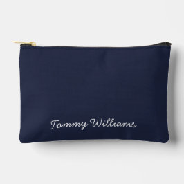 Minimalistisch Navy Blue Beruflich Simple Zubehörtasche