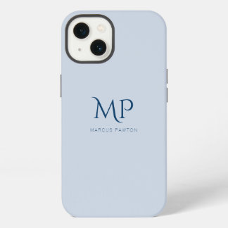 Minimalistisch Navy Blue Custom Monogram iPhone Hülle