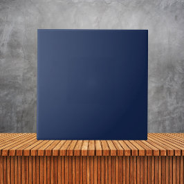 Minimalistisch Navy Blue Schlicht Solid Color Fliese