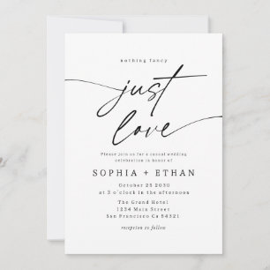 Minimalistisch Nichts Besonderes, nur Liebe Elegan Einladung