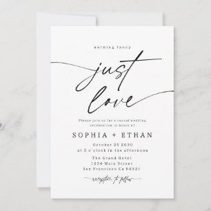 Minimalistisch Nichts Besonderes, nur Liebe Elegan Einladung