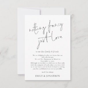 Minimalistisch nichts Extravagant nur Liebe Elopat Einladung