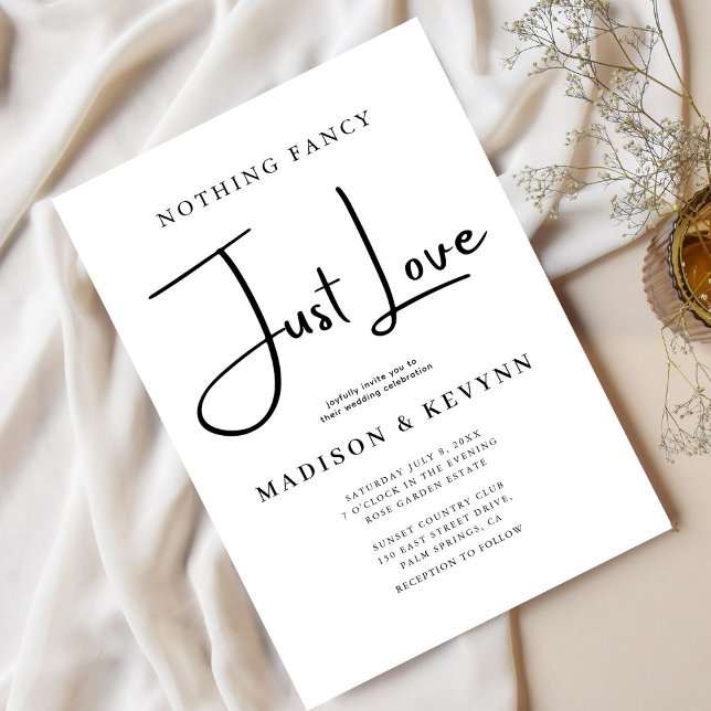 Minimalistisch nichts Extravagant nur Liebe Hochze Einladung (Von Creator hochgeladen)