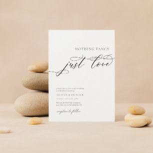 Minimalistisch Nichts Extravagant nur Liebe Kallig Einladung