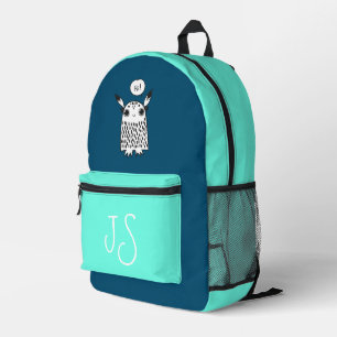 Minimalistisch: niedliche Aquamarine Bedruckter Rucksack