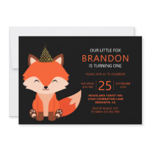 Minimalistisch Niedlicher Little Fox Zigzag Black 