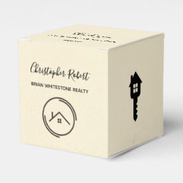 Minimalistisch Off White Real Anwesen Geschenkschachtel
