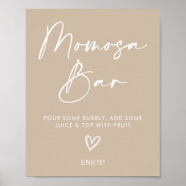 Minimalistisch Oh Baby Dusche Momosa Bar Schild Po