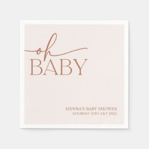 Minimalistisch Oh Baby Gender Neutral Baby Dusche Serviette