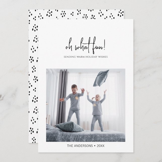 Minimalistisch Oh, was Spaß Weihnachten (Vorne/Hinten)