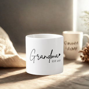 Minimalistisch Oma EST   Neues Oma-Geschenk Espressotasse