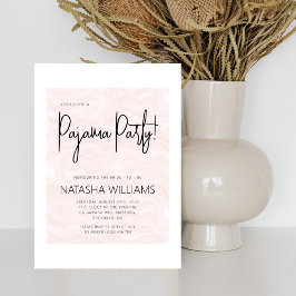 Minimalistisch Pajama Slumber Bachelorette Streife Einladung