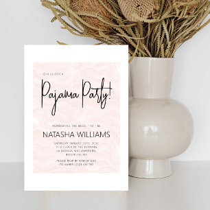 Minimalistisch Pajama Slumber Bachelorette Streife Einladung