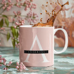 Minimalistisch Pastellrosa Personalisierter Name Kaffeetasse<br><div class="desc">Minimalistisch Pastellrosa Personalisierter Name</div>