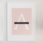 Minimalistisch Pastellrosa Personalisierter Name Poster<br><div class="desc">Minimalistisch Pastellrosa Personalisierter Name</div>