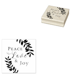 Minimalistisch Peace Liebe Joy Rubber Briefmarke Gummistempel