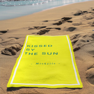 Minimalistisch Personalisiert Geküsst von der Sonn Strandtuch