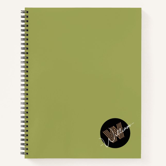Minimalistisch personalisierte Niedliche Initial m Notizbuch (Vorderseite)
