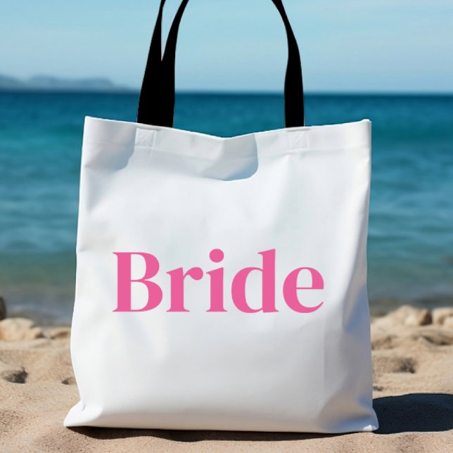 Minimalistisch Personalisierte Rosa Bachelorette Tasche (Von Creator hochgeladen)