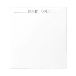 Minimalistisch Personalisierter Editor Notizblock