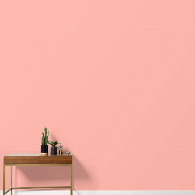 Minimalistisch pfirsichrosa schlichte Vollfarbe mo Tapete (Hausflur)