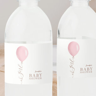 Minimalistisch Pink Ballon Oh Girl Baby Dusche
