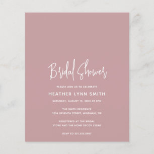 Minimalistisch Pink Modernes Budget Brautparty lad