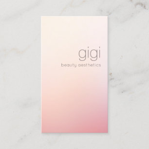 Minimalistisch Pink Ombre Beauty Salon Visitenkarte