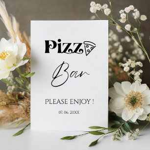 Minimalistisch Pizza Bar Signieren Pizza Probe Din Sockelschild