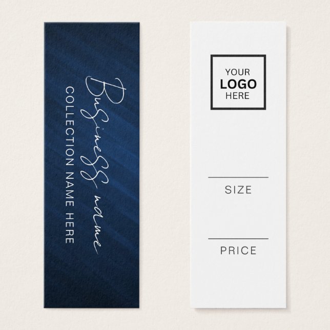 Minimalistisch Price Hang Tag Card (Vorne & Hinten)