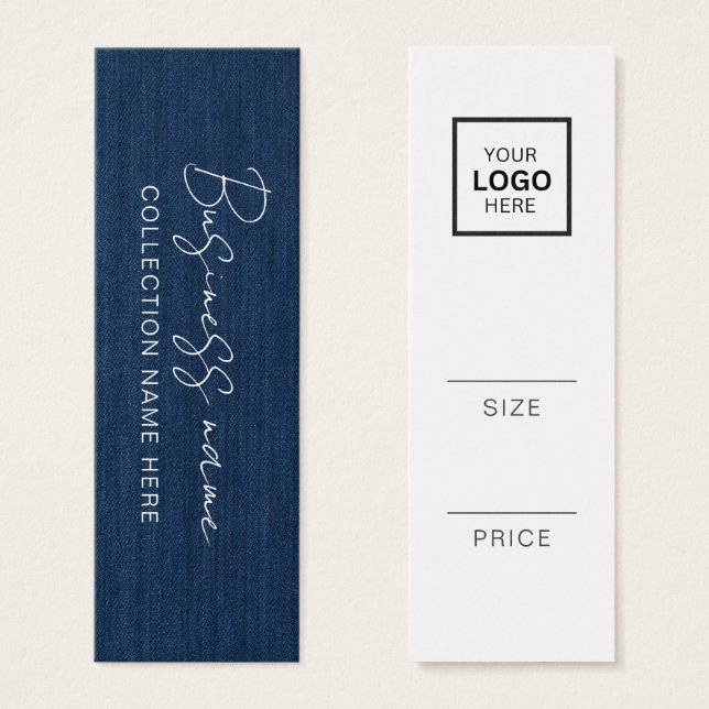 Minimalistisch Price Hang Tag Card (Vorne & Hinten)