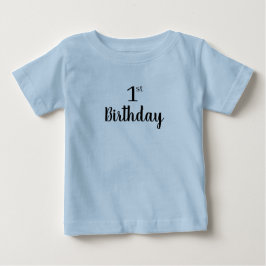 Minimalistisch Print First Birthday T-Shirt