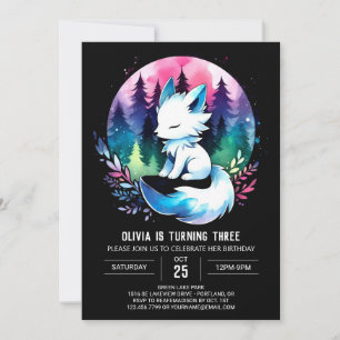 Minimalistisch Printable Wolf Birthday Einladung