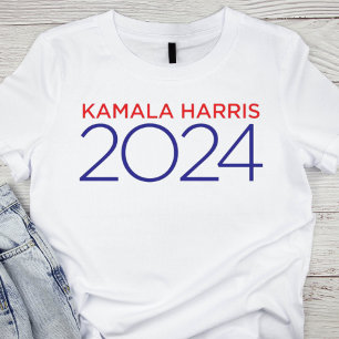 Minimalistisch Red and Blue Kamala Harris 2024 T-Shirt