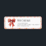 Minimalistisch Red Bow Floral Christmas<br><div class="desc">Weihnachten und Feiertage modern und minimalistisch roter Bogen Thema.</div>