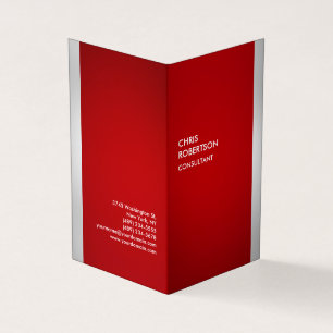 Minimalistisch Red Gray Vertikal Moderne Visitenkarten