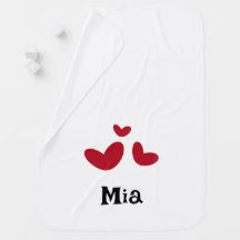 Minimalistisch Red Hearts White