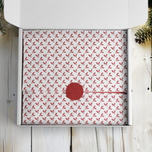 Minimalistisch Red Holly Berry zu Weihnachten Seidenpapier