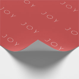 Minimalistisch Red Joy Typografy Pattern Geschenkpapier