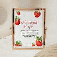 Minimalistisch Red Strawberry Late Night Diapers